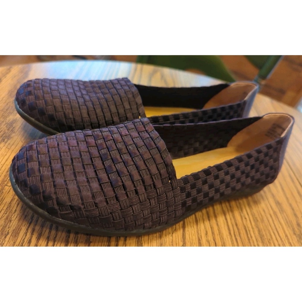 Comfortview Bethany Shoes Women 10 Wide Loafer Slip on Flat Woven Stretch Spring